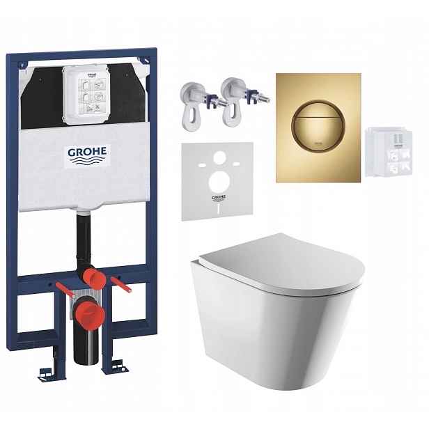 7v1 Wc Set, Stelaz Grohe Slim Wc Mísa Rim Silent Omnires Tlačítko