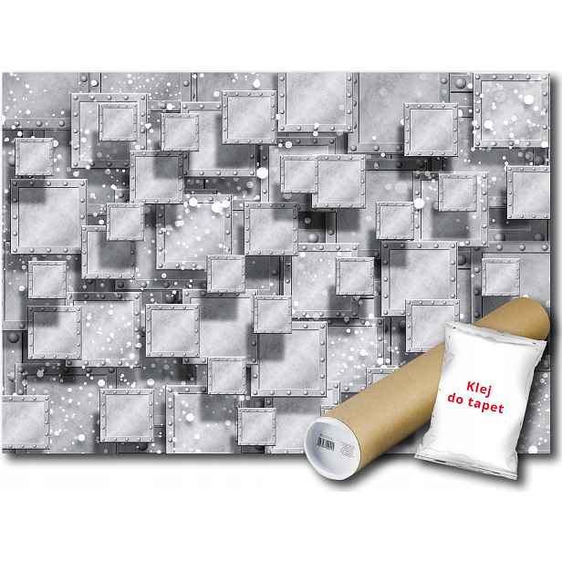 Fototapeta Šedé 3D Dlaždice 10B V4 254x184 F3029