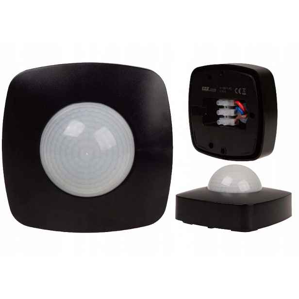 Hermetický pohybový senzor IP65 černý DR-09B-IP65