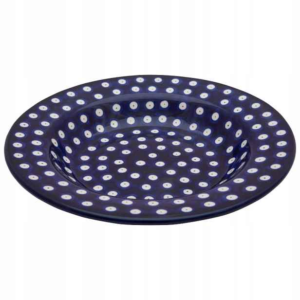 Hluboký talíř 24 cm Ceramika Artystyczna Bolesławiec dek 0070A Kropki