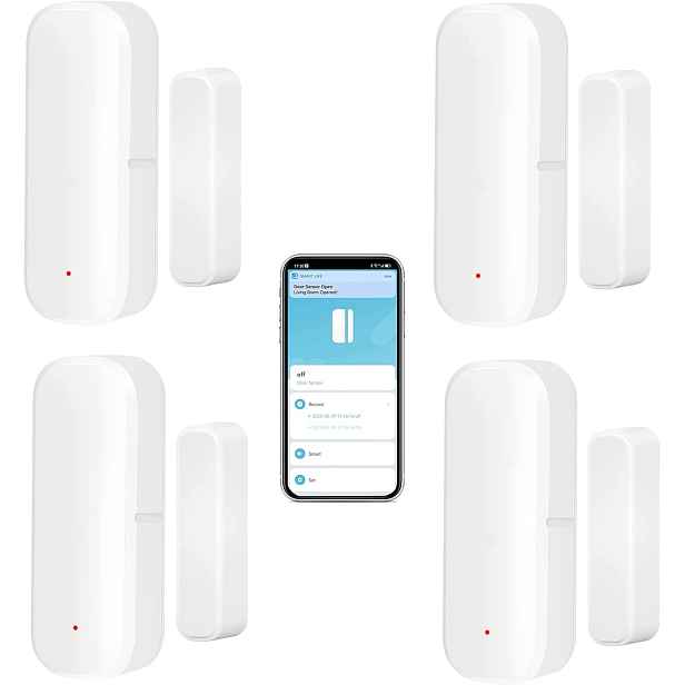 Snímač otevření okenních dveří WiFi Tuya Sada 4ks kolíků Gaoducash
