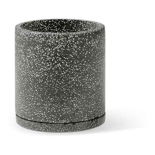 Tmavě šedý květináč Bonami Selection Terrazzo, ø 34 cm
