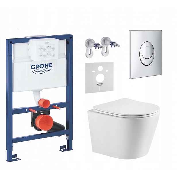 7v1 Wc Podomítkový Set Stelaz Grohe 820 mm Wc Mísa Tornado Tlačítko