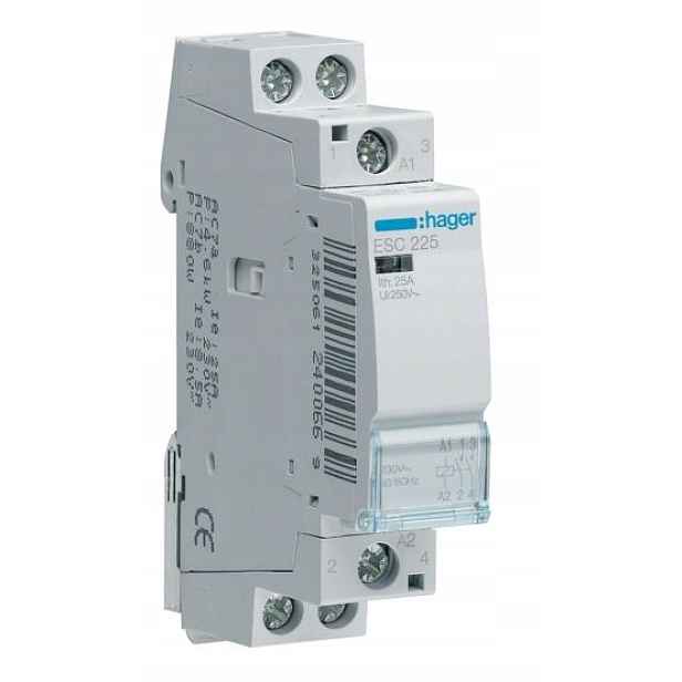 Stykač ESC225 25A 230V 2Z Hager 2NO