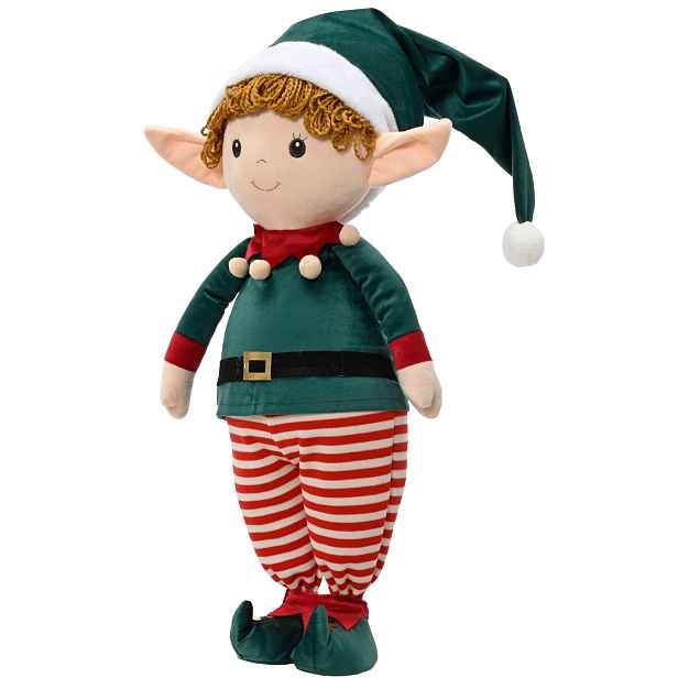 Vánoční figurka Elf stojící skřítek barevný 90 cm 1 Ks