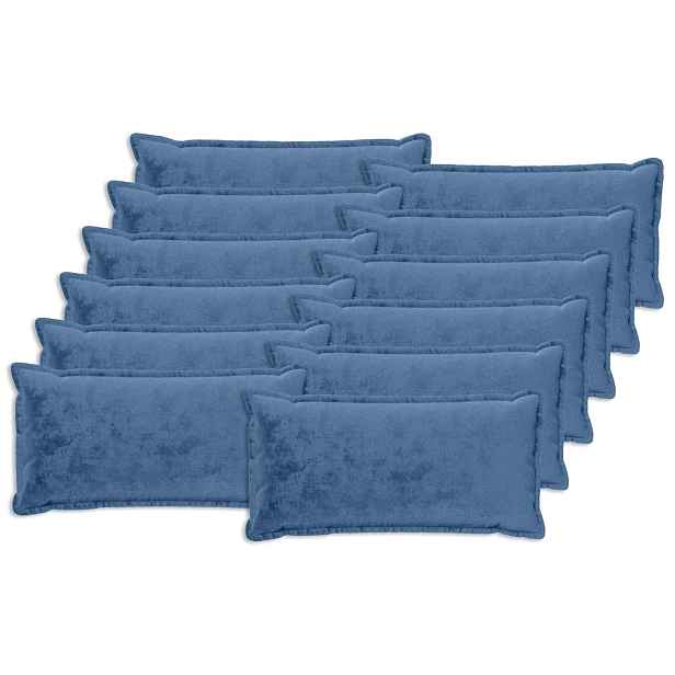 vidaXL Povlak na polštář 12 ks HOUTEN Světle modrá 40 x 80 cm Flanel