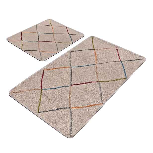 Béžové koupelnové předložky v sadě 2 ks 60x100 cm – Mila Home