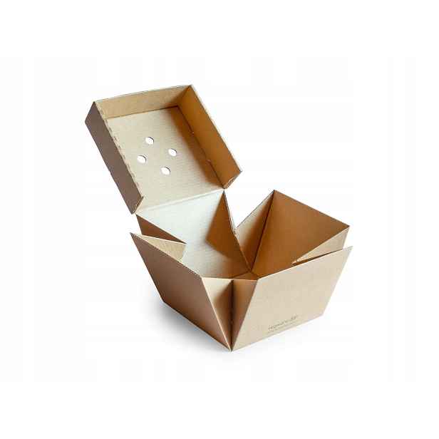 Burger box rozkládací hrubá lepenka 12x12x10 100sz