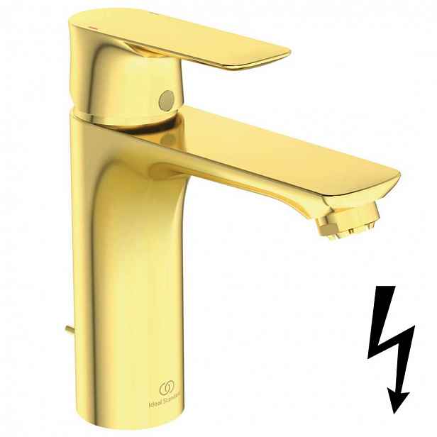Ideal Standard Connect Air - Umyvadlová baterie Grande s výpustí, Brushed Gold A7054A2