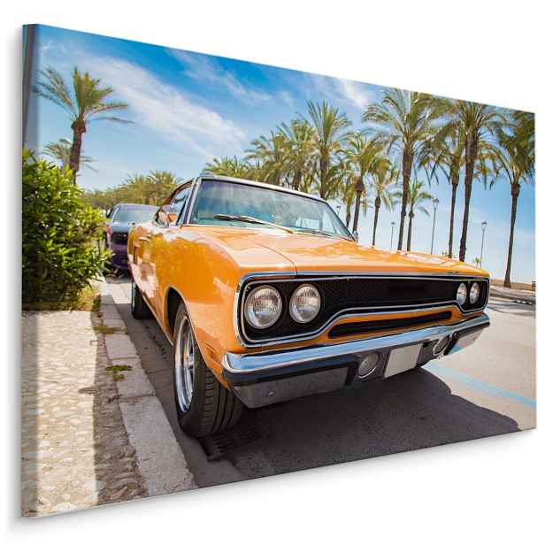 MyBestHome BOX Plátno Oranžové Americké Auto Varianta: 90x60