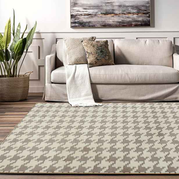 Tutumi Koberec Clover Pepitka krémový, velikost 160x230