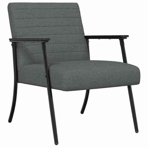 vidaXL křeslo Tmavě šedá 59 x 75 x 78 cm textil