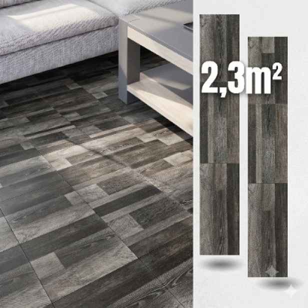 Vinylové samolepicí podlahové panely Voděodolné Šedé dřevo 2,3 m²