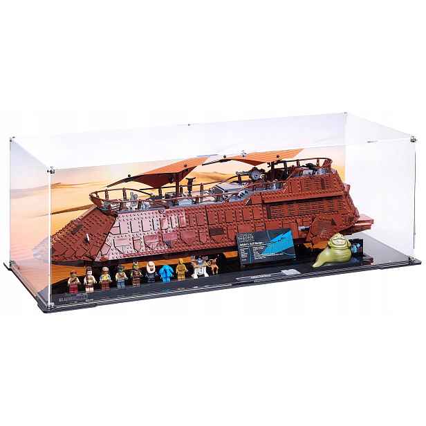 Vitrína s pozadím Blacked Brick pro Lego 75397 Star Wars Barka Jabby