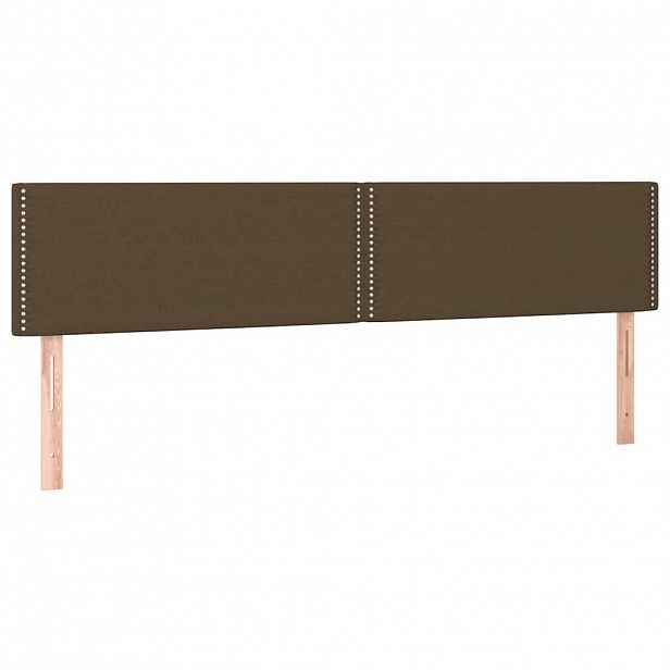 vidaXL Čela postele tmavě hnědá 180x5x78/88 cm látka