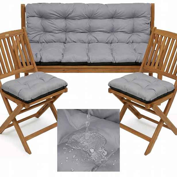 Polštáře na nábytek Vodotěsná sada Rattan 180x60x50 cm 2x 45/45 Ocelová