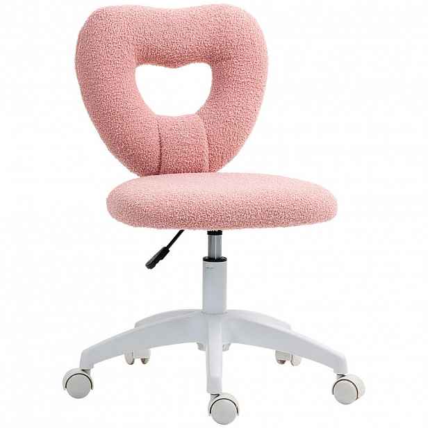 SHOPENTRA OTOČNÉ židle Teddy Heart s opěradlem bez područek Pink