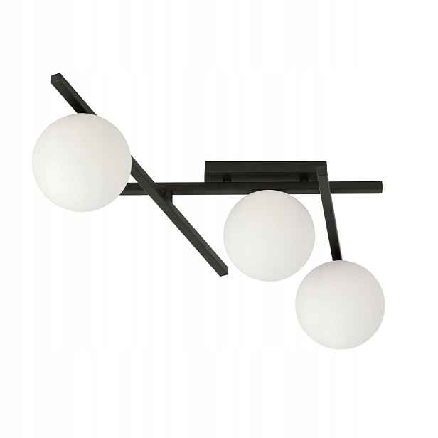 Stropní Svítidlo stropní Smart 3 černý s opálovými stínidly E14 3x10W Led