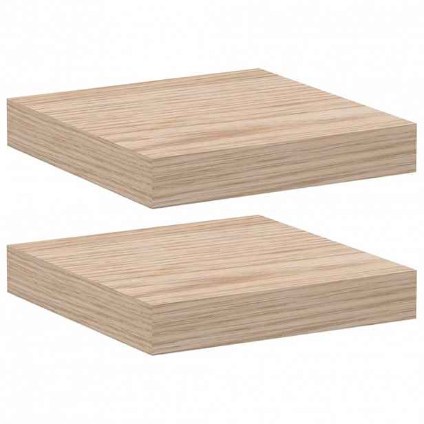 vidaXL Plovoucí police 2 ks 23 x 23,5 x 4 cm kompozitní dřevo