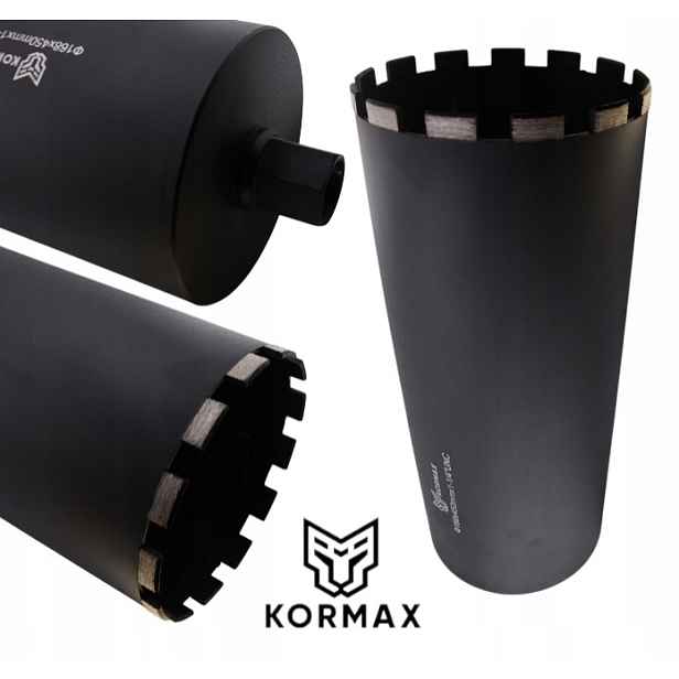 Diamantová korunka 162 mm Korunkový Vrták pro vrtačku Beton 162x450 závit 1.1/4