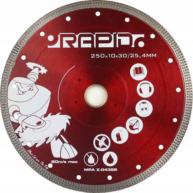 Diamantový kotouč na gres a kámen 250 mm Rapid Silent Cut Red