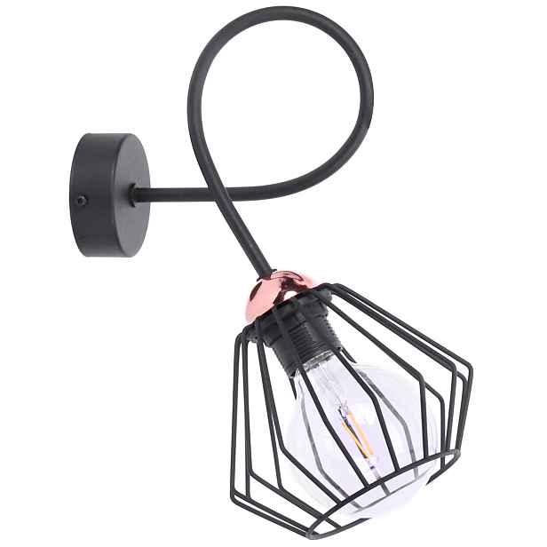 Stylová nástěnná lampa Loft Měď z drátu