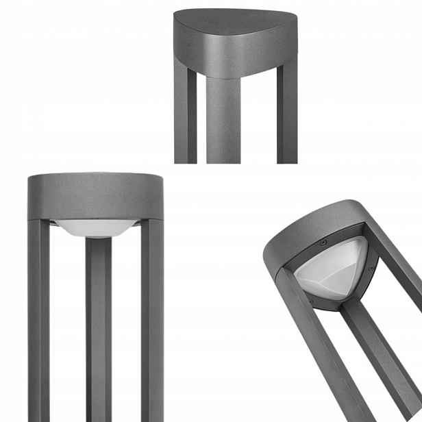 Moderní zahradní lampa Sloupek 60 cm, venkovní antracit Mario Lvt