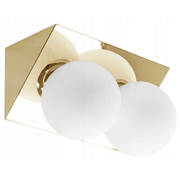 Nástěnná Lampa Nástěnná Kovová Zlatá Bílá Elegantní Glamour