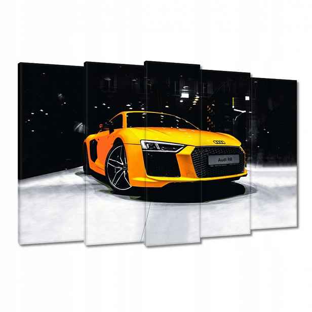 Obrazy 150x95 Žluté Audi Audica R8