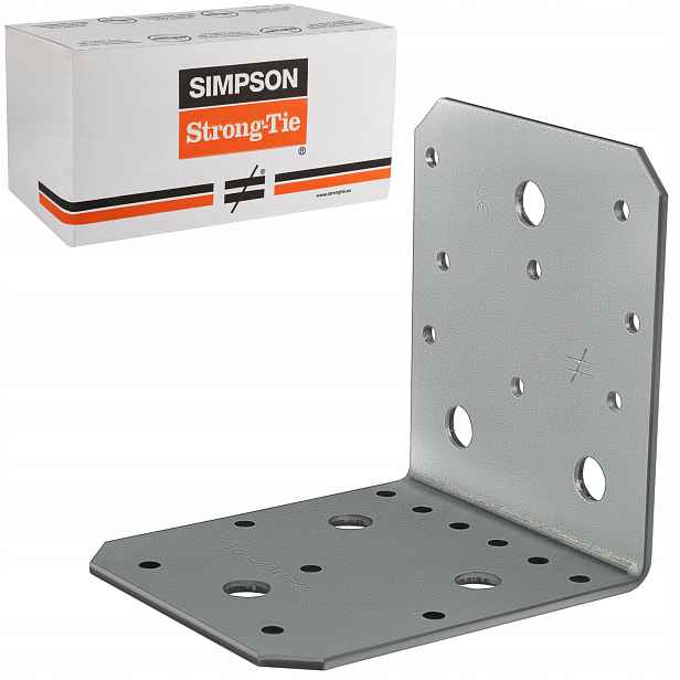 Tesařské spojky úhelníky 100x100x90 x 3mm 50ks ocelové Simpson AB105
