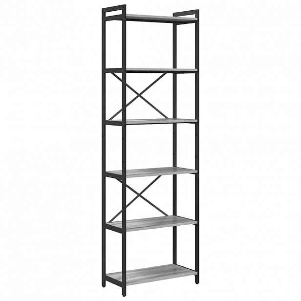 vidaXL Knihovna 60 x 30 x 189,5 cm Kompozitní dřevo Šedá sonoma
