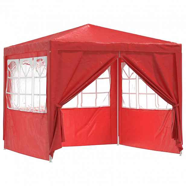 vidaXL Party Stan 250 x 250 x 240 cm Červená PE a ocel
