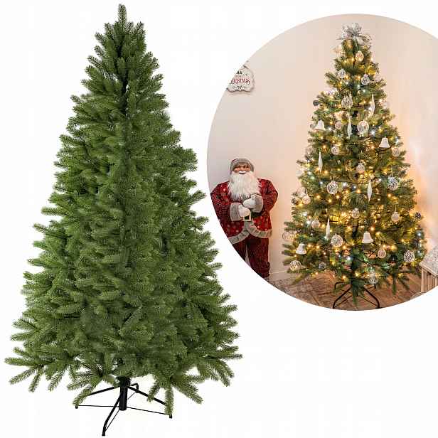 Hustý vánoční stromek 220 cm 100% Pe 1060 tipů! Světle Zelený