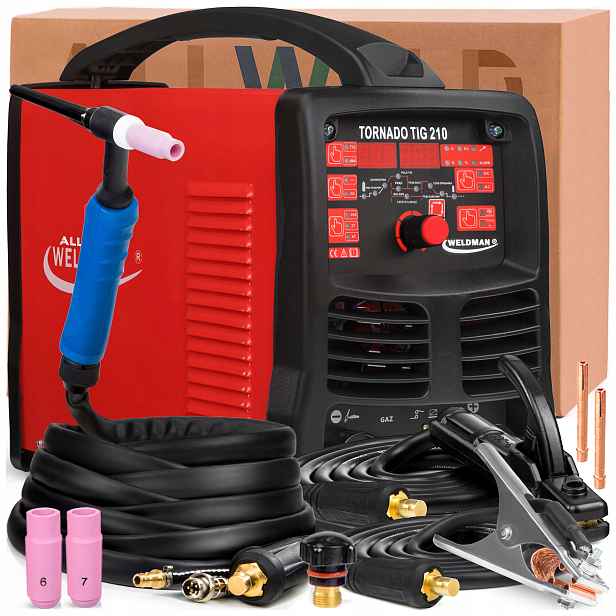 Poloautomat Weldman Tornado Tig 210 Ac DC 230V 200A Puls Mma Hf Ocel Alu
