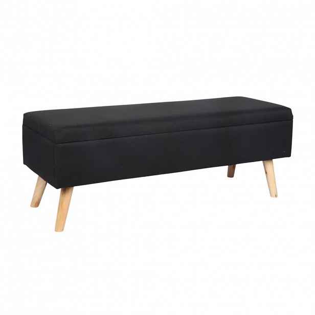 Relaxdays LAVICE Černá s úložným prostorem 110 cm
