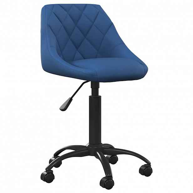 vidaXL Jídelní židle modrá samet