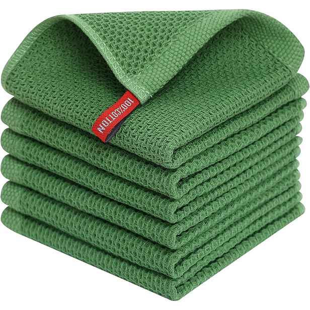 Utěrky na nádobí, 100% bavlna, sada 6 kusů, 30 x 30 cm, měkké
