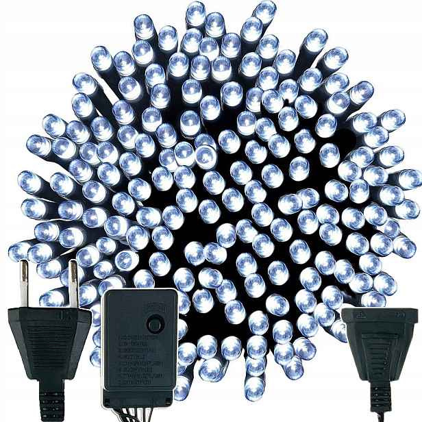 Bílé zimní Led lampy 1000 Led 63 m Zimní galaxie