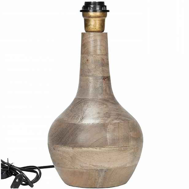 Stolní Lampa Boho Dřevěná E27 34 cm Do Obývacího Pokoje Ložnice Bez Stínítka
