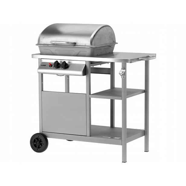 Zahradní Plynový Gril 2 Hořáky 5,5KW Ocelový Rošt Černý Lund 99658