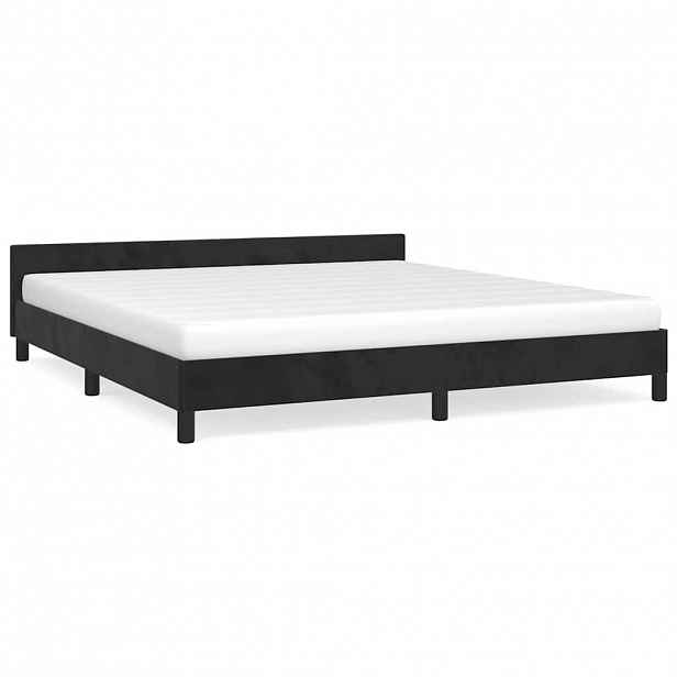 vidaXL Rám postele bez matrace černý 180 x 200 cm samet