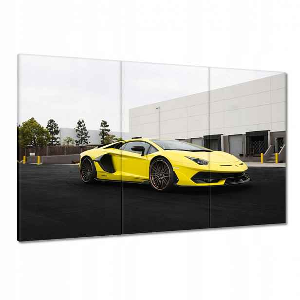Obrazy 120x80 Žluté sportovní auto L4M0
