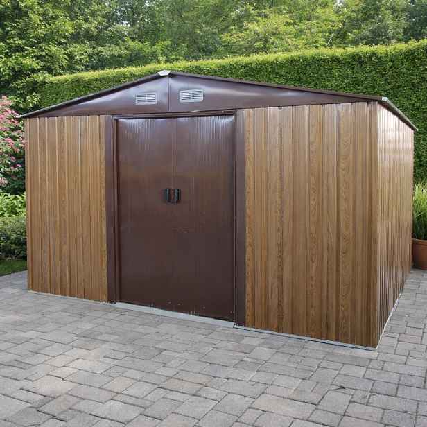 Zahradní domek BestBerg BBSH-1113W / 13,3 m² / 342,5 x 389 x 202 cm / dekor dřeva/hnědá