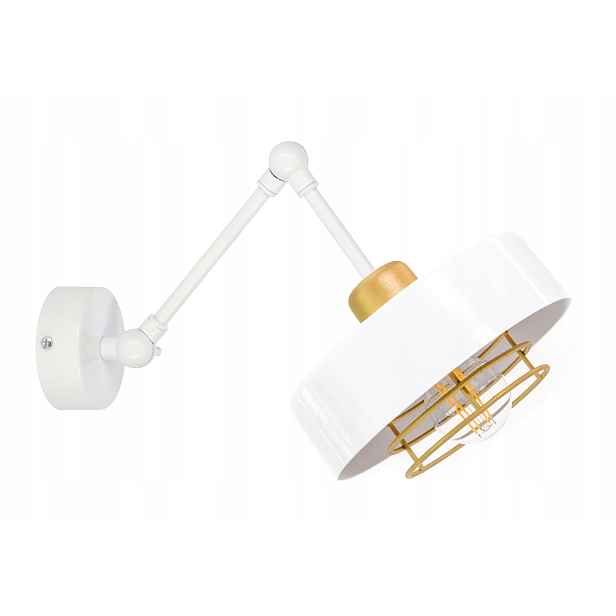 Elegantní Nástěnná Lampa Loft Spiro bílo-zlatá