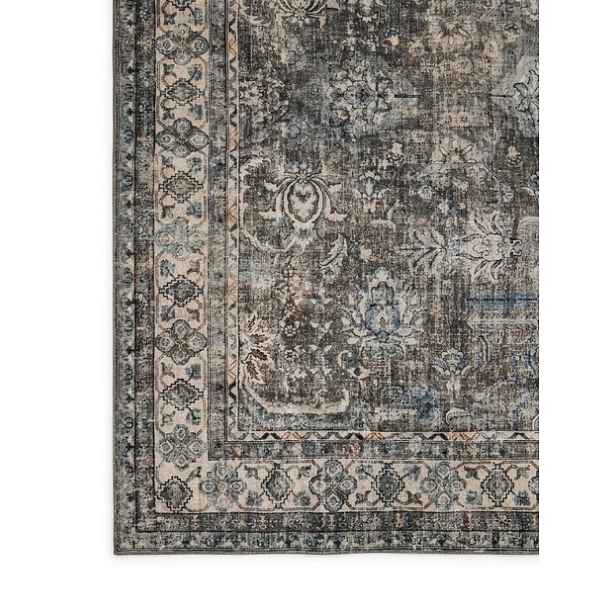 Koberec do obývacího pokoje 200x290 Velký Vintage Šedý Modrý Boho Orientální