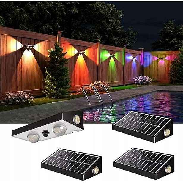 Venkovní solární lampy 3-cestné 10 režimů automatické vodotěsné 4 ks