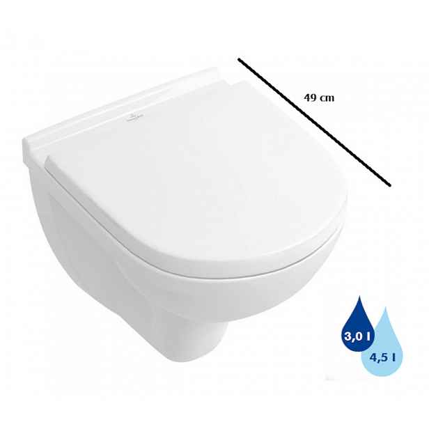 Wc závěsné Villeroy & Boch O.Novo zadní odpad 56881001