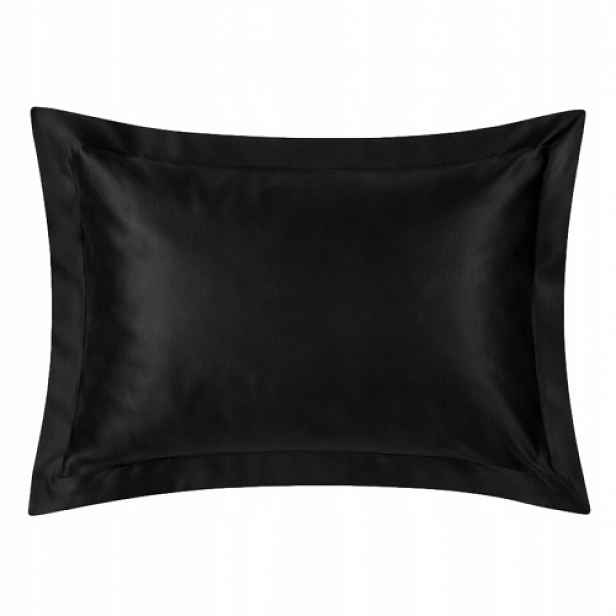 Hedvábný povlak 100% Hedvábí 50x60 s ozdobným rámem Oxford černý Meravil