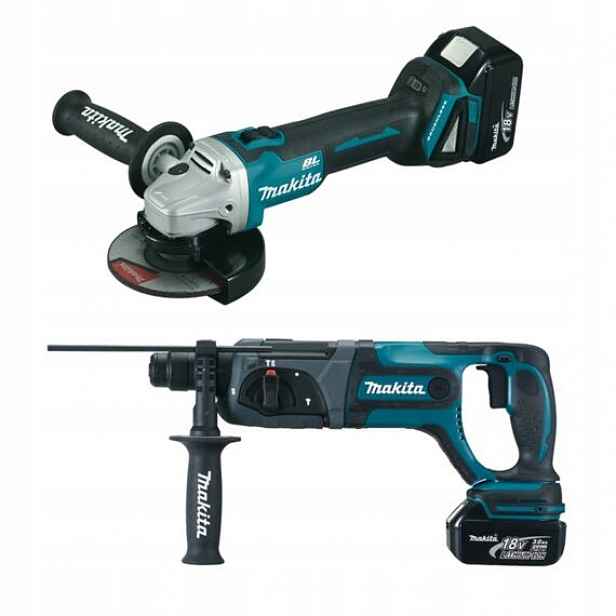 Makita DLX2153TJ1 aku sada DGA504 DHR241, 18V/2*5Ah, 2* systainer Makpac