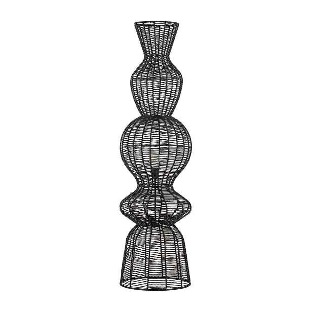 Matně černá provazová stojací lampa (výška 136 cm) Breena – Nova Luce